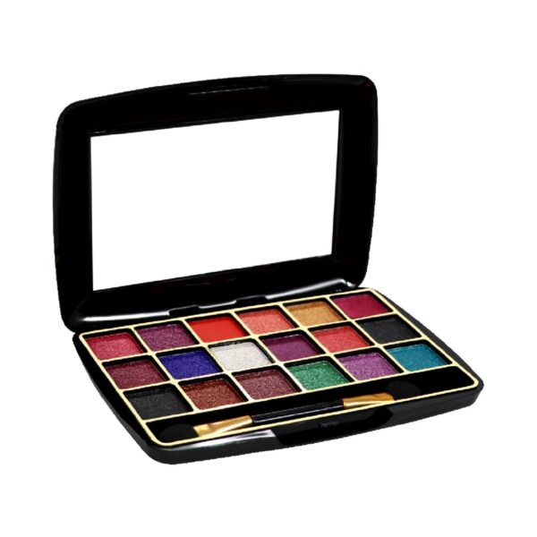 Half N Half 18 Colors Makhmali Eyeshadow With Brush In Makeup Palette - 03 Shade (12.8g) - Half N Half