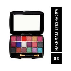 Half N Half 18 Colors Makhmali Eyeshadow With Brush In Makeup Palette - 03 Shade (12.8g) - Half N Half