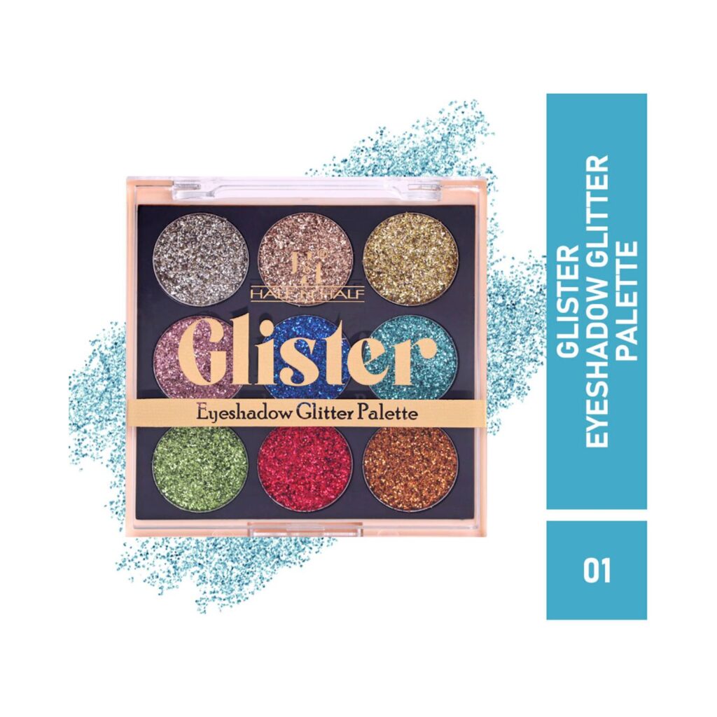 Half N Half Eyeshadow Glitter Shimmer Palette - 01 Shade (9g) - Half N Half