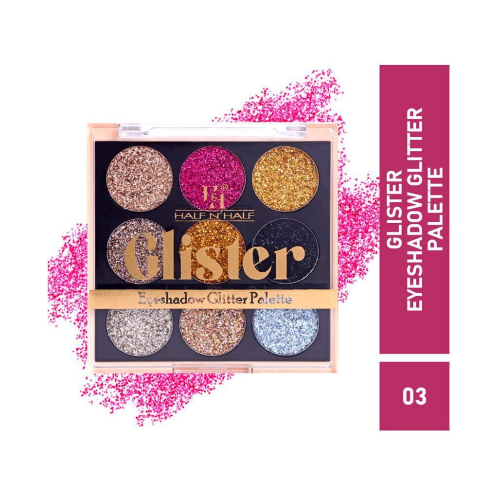 Half N Half Eyeshadow Glitter Shimmer Palette - 03 Shade (9g) - Half N Half