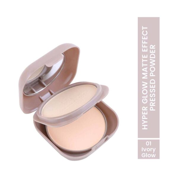 Half N Half Hyper Glow Matte Effect Pressed Compact Powder With SPF 30 - 01 Ivory Glow (20 g) - Half N Half