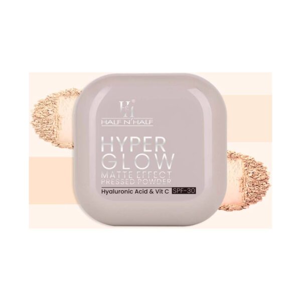 Half N Half Hyper Glow Matte Effect Pressed Compact Powder With SPF 30 - 02 Nude Glow (20 g) - Half N Half