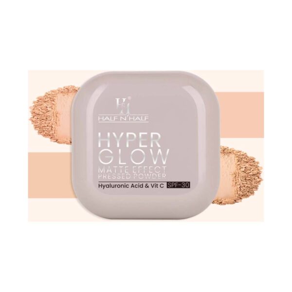 Half N Half Hyper Glow Matte Effect Pressed Compact Powder With SPF 30 - 04 Honey Glow (20 g) - Half N Half