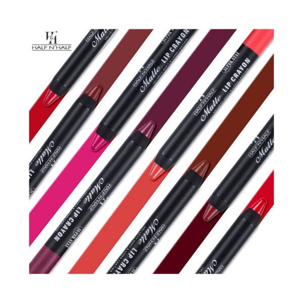 Half N Half Matte Velvet Soft & Long Lasting 24h Super Stay Lip Crayon - 20 Xtreme Maroon (3.5g) - Half N Half