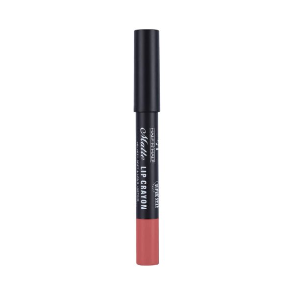 Half N Half Matte Velvet Soft & Long Lasting 24h Super Stay Lip Crayon - 22 First Love (3.5g) - Half N Half