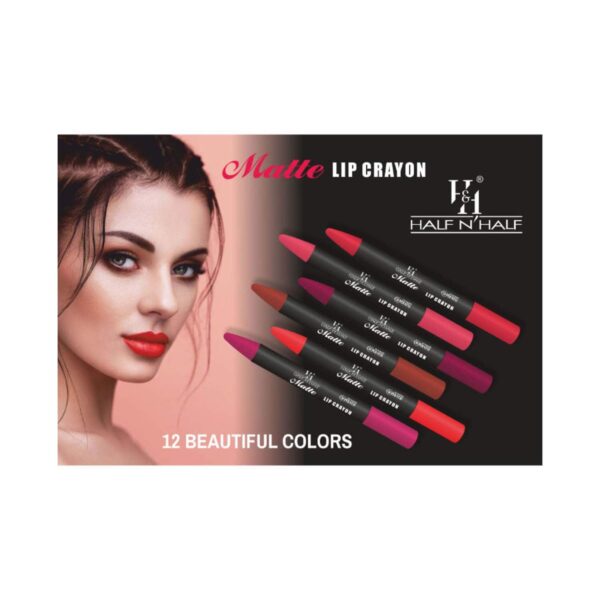 Half N Half Matte Velvet Soft & Long Lasting 24h Superstay Lip Crayon - 01 Hot Red (3.5g) - Half N Half