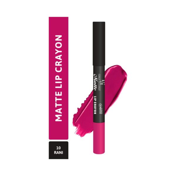 Half N Half Matte Velvet Soft & Long Lasting 24h Superstay Lip Crayon - 10 Rani (3.5g) - Half N Half