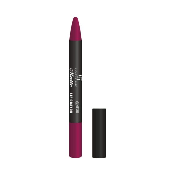 Half N Half Matte Velvet Soft & Long Lasting 24h Superstay Lip Crayon - 12 Midnight Purple (3.5g) - Half N Half