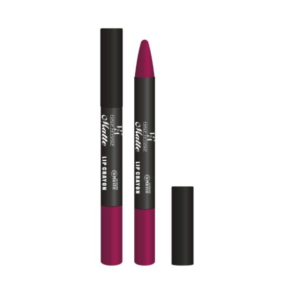 Half N Half Matte Velvet Soft & Long Lasting 24h Superstay Lip Crayon - 12 Midnight Purple (3.5g) - Half N Half