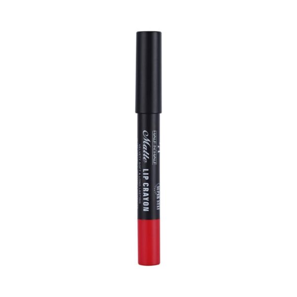 Half N Half Matte Velvet Soft & Long Lasting 24h Superstay Lip Crayon - 14 On Fire (3.5g) - Half N Half