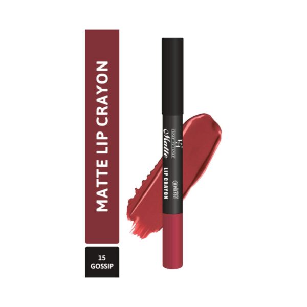 Half N Half Matte Velvet Soft & Long Lasting 24h Superstay Lip Crayon - 15 Gossip (3.5g) - Half N Half