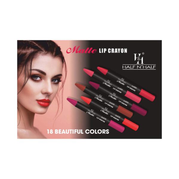 Half N Half Matte Velvet Soft & Long Lasting 24h Superstay Lip Crayon - 16 Scarlet Red (3.5g) - Half N Half