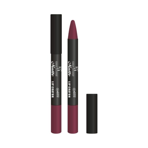 Half N Half Matte Velvet Soft & Long Lasting 24h Superstay Lip Crayon - 18 Divine Wine (3.5g) - Half N Half