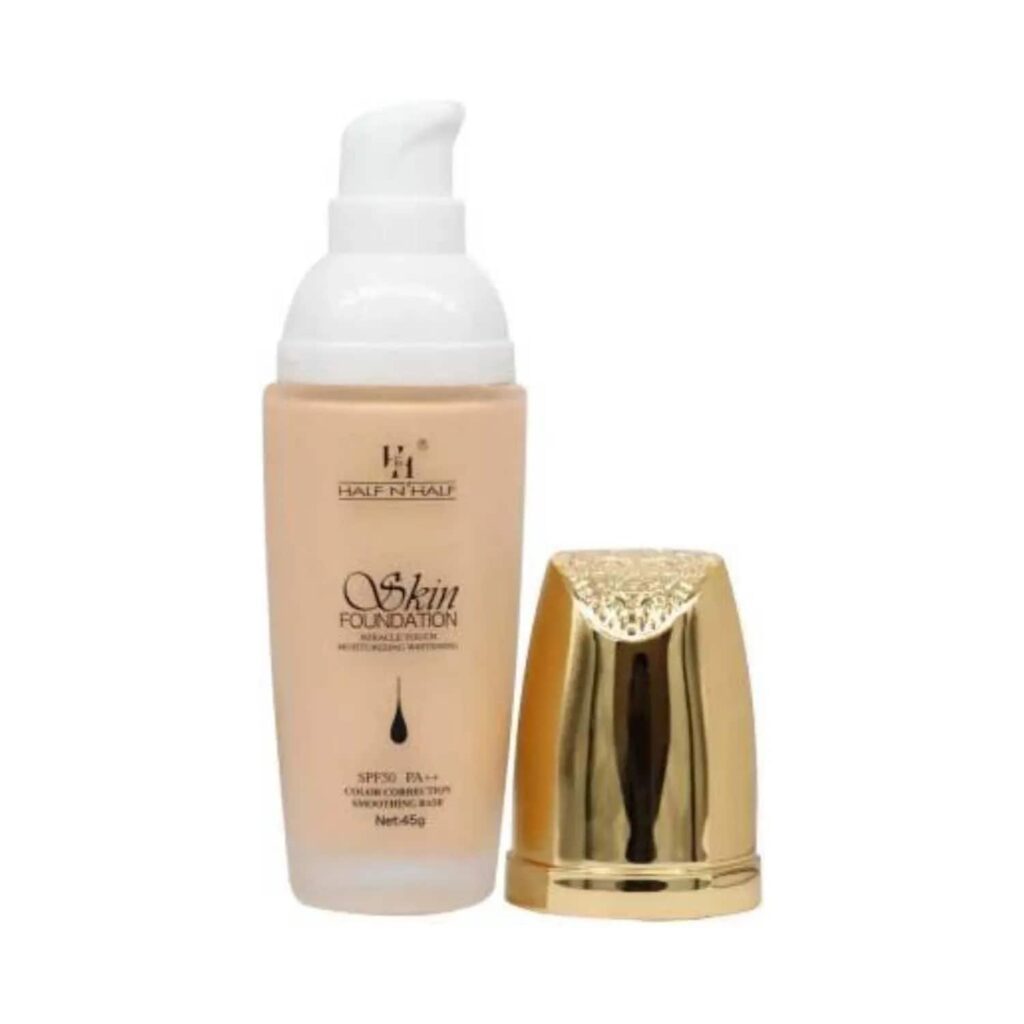 Half N Half Miracle Touch Skin Foundation SPF 50 Pa+++ - 04 Satin Pearl (45g) - Half N Half