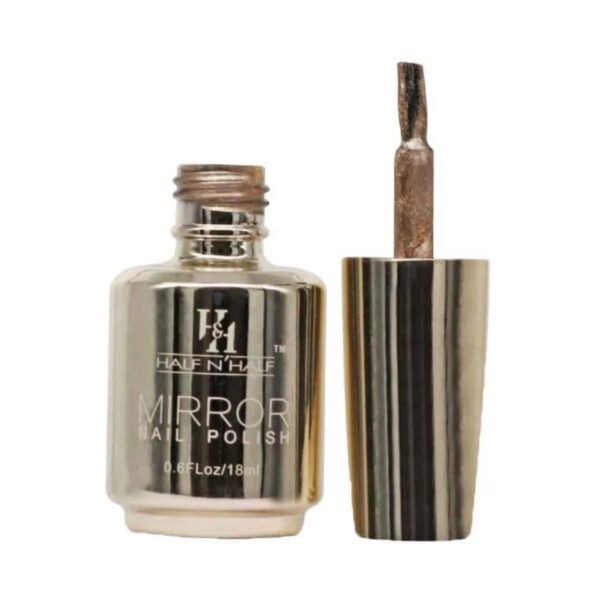 Half N Half Mirror Nail Polish - Dull Silver (18ml) - Half N Half