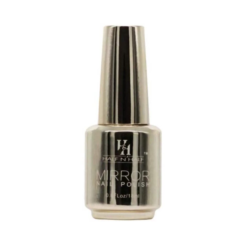 Half N Half Mirror Nail Polish - Dull Silver (18ml) - Half N Half