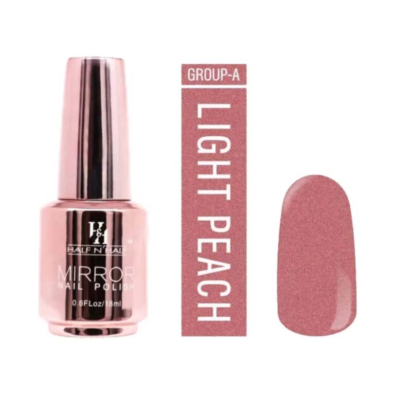 Half N Half Mirror Nail Polish - Light Peach (18ml) - Half N Half