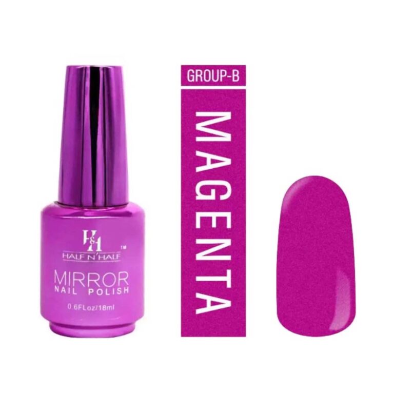 Half N Half Mirror Nail Polish - Magenta (18ml) - Half N Half