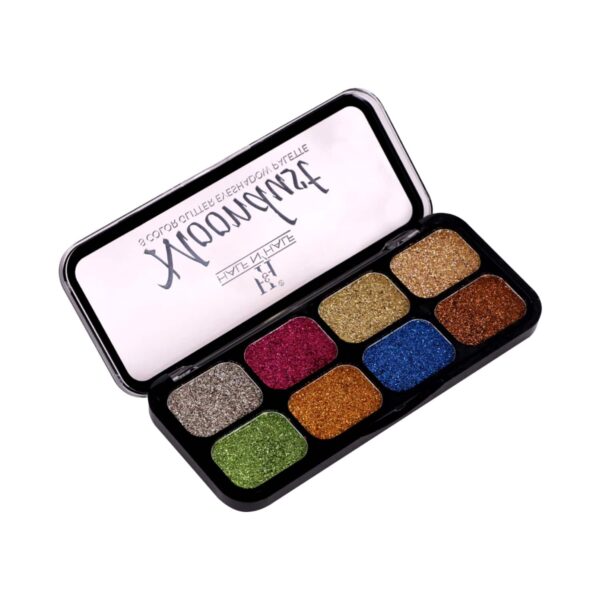 Half N Half Moondust 8 Color Glitter Eyeshadow Makeup Palette - Shade A (12g) - Half N Half
