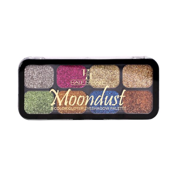 Half N Half Moondust 8 Color Glitter Eyeshadow Makeup Palette - Shade A (12g) - Half N Half