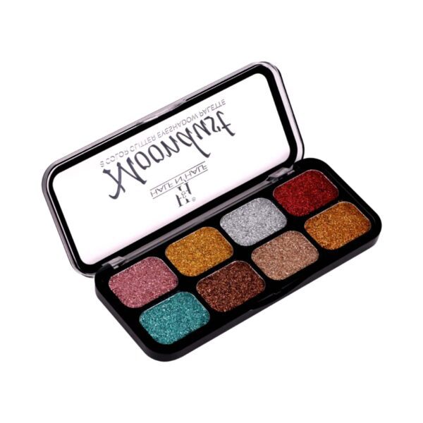 Half N Half Moondust 8 Color Glitter Eyeshadow Makeup Palette - Shade B (12g) - Half N Half