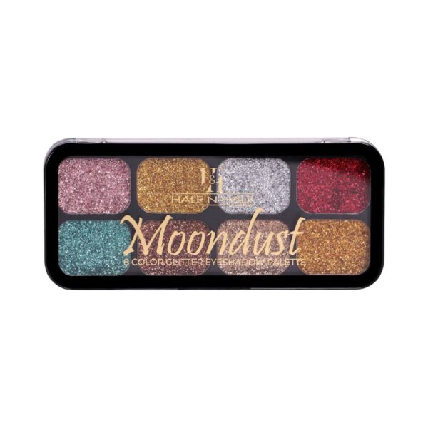 Half N Half Moondust 8 Color Glitter Eyeshadow Makeup Palette - Shade B (12g) - Half N Half