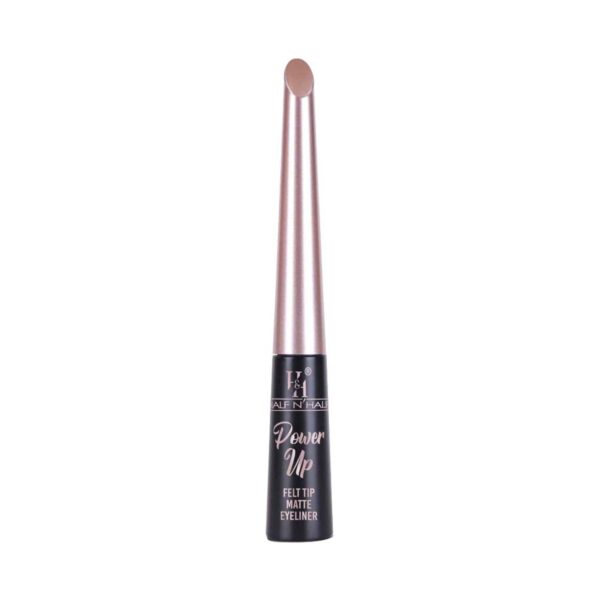 Half N Half Power Up Felt Tip Matte Eyeliner - Supreme Black (4.8 ml) - Half N Half