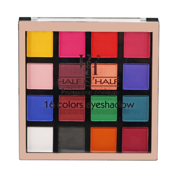 Half N Half Professional Makeup kit, 16 Colours Eyeshadow Matte Palette - 01 Multicolour (18g) - Half N Half