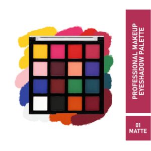 Half N Half Professional Makeup kit, 16 Colours Eyeshadow Matte Palette - 01 Multicolour (18g) - Half N Half