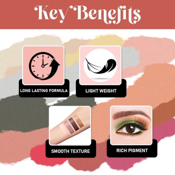 Half N Half Professional Makeup kit, 16 Colours Eyeshadow Matte Palette - 02 Multicolour (18g) - Half N Half