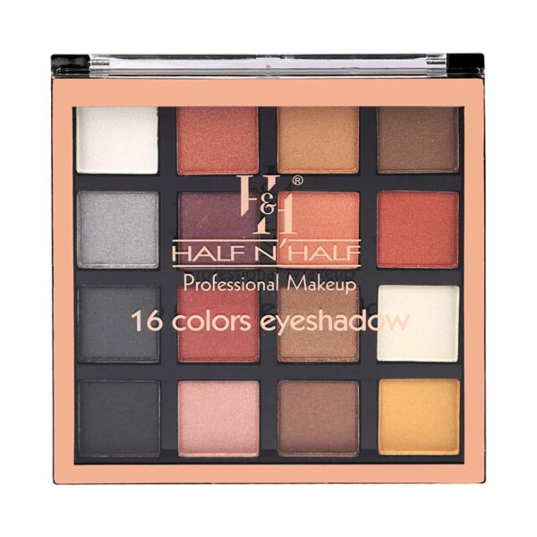 Half N Half Professional Makeup kit, 16 Colours Eyeshadow Palette - 01 Multicolour (18g) - Half N Half