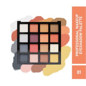 Half N Half Professional Makeup kit, 16 Colours Eyeshadow Palette - 01 Multicolour (18g) - Half N Half