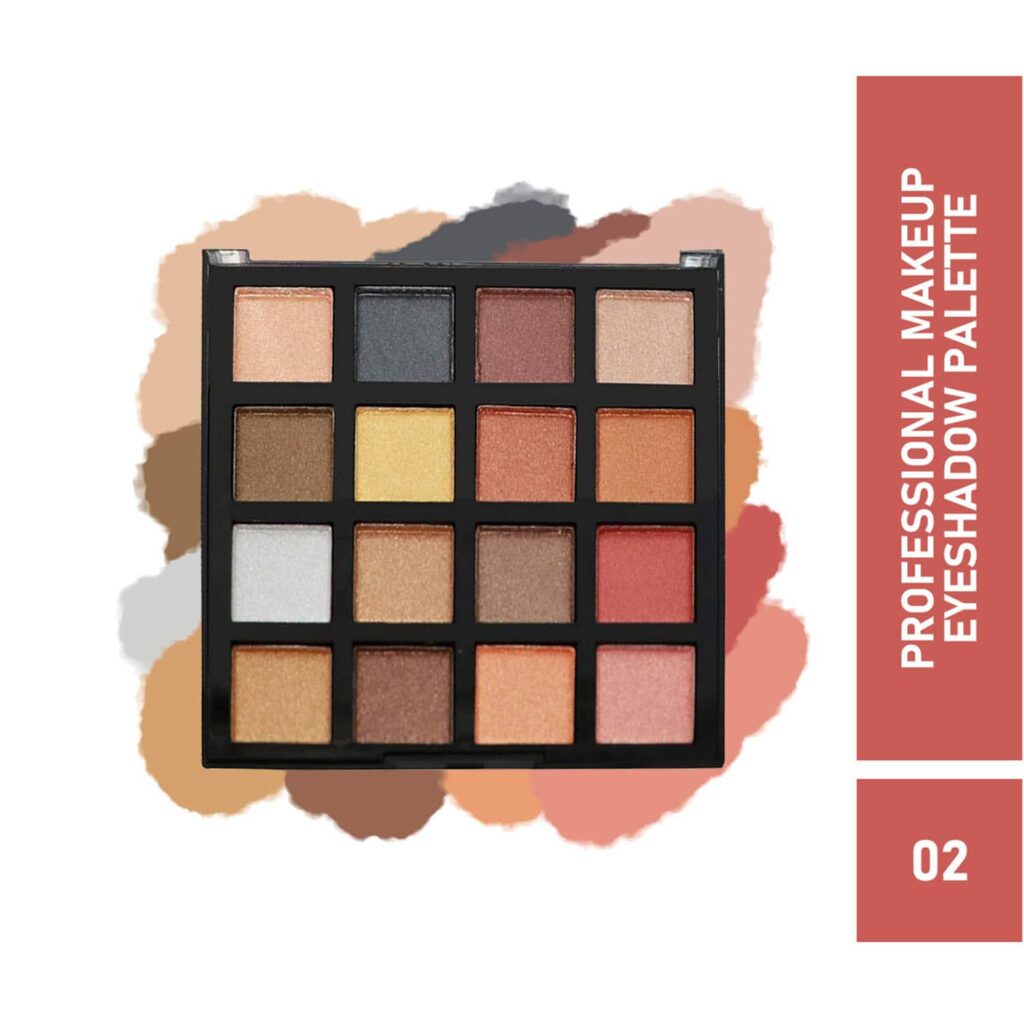 Half N Half Professional Makeup kit, 16 Colours Eyeshadow Palette - 02 Multicolour (18g) - Half N Half