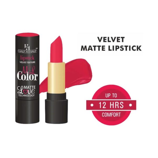 Half N Half Velvet Matte Texture My Colour Lipstick - 2 Sexy Red (3.8g) - Half N Half