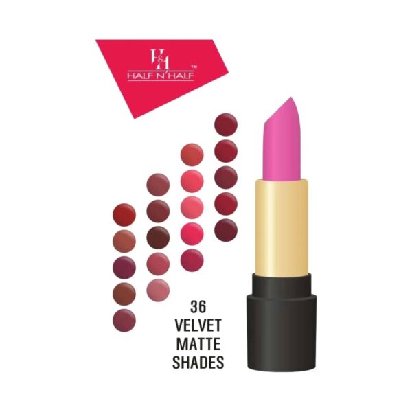 Half N Half Velvet Matte Texture My Colour Lipstick - 20 Full Fuchsia (3.8g) - Half N Half
