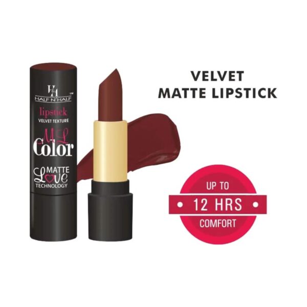 Half N Half Velvet Matte Texture My Colour Lipstick - 25 Dark Chocolate (3.8g) - Half N Half