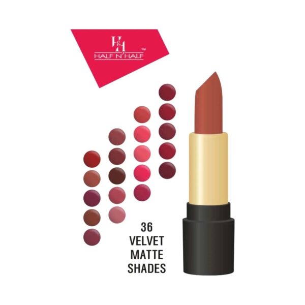 Half N Half Velvet Matte Texture My Colour Lipstick - 32 Lusty Rust (3.8g) - Half N Half