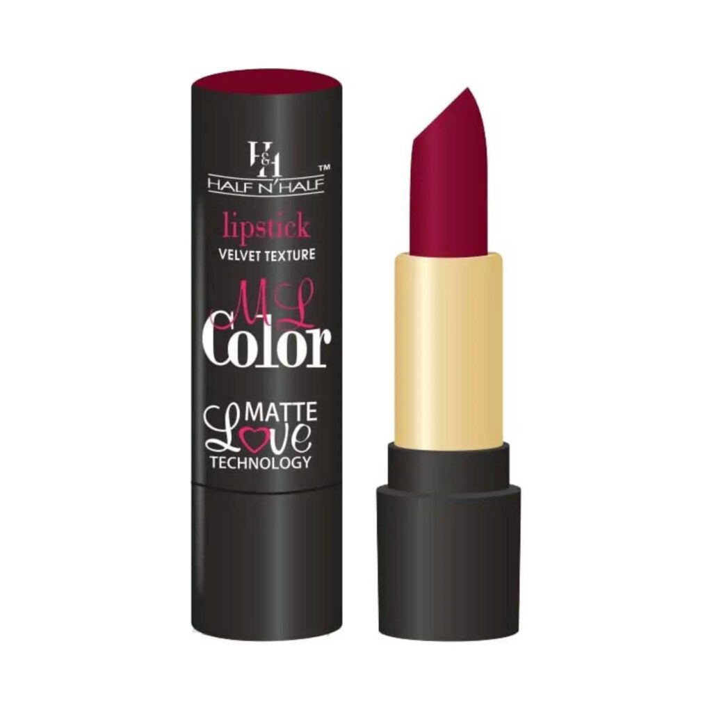 Half N Half Velvet Matte Texture My Colour Lipstick - 7 Ruby Woo (3.8g) - Half N Half