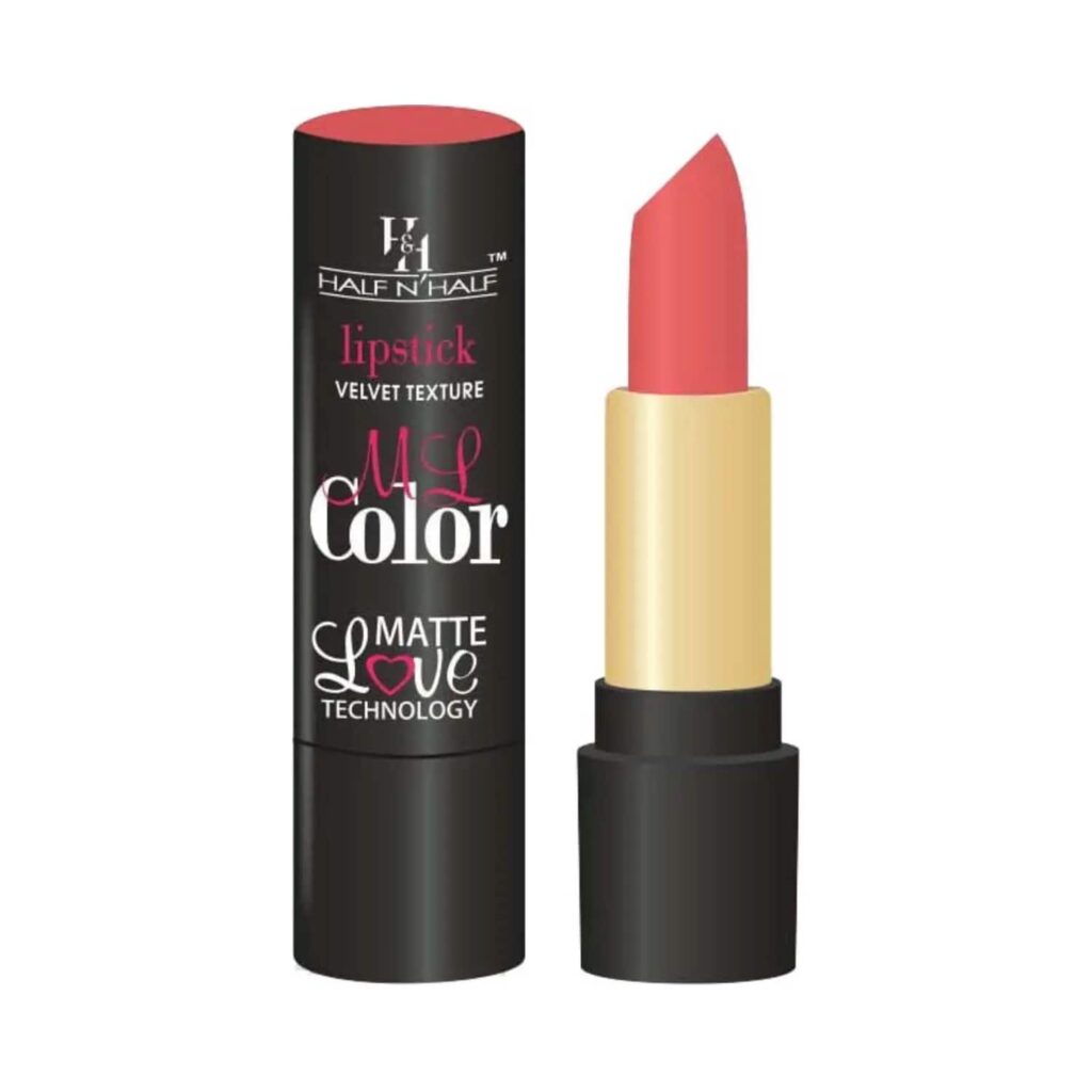Half N Half Velvet Matte Texture My Colour Lipstick - Almond Peach (3.8g) - Half N Half