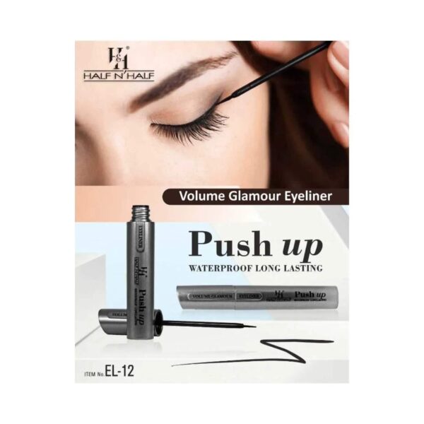 Half N Half Volume Glamour Push Up Eyeliner - Black (8ml) - Half N Half