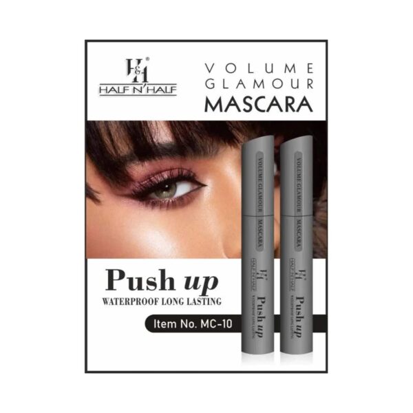 Half N Half Volume Glamour Push Up Mascara - Black (12ml) - Half N Half
