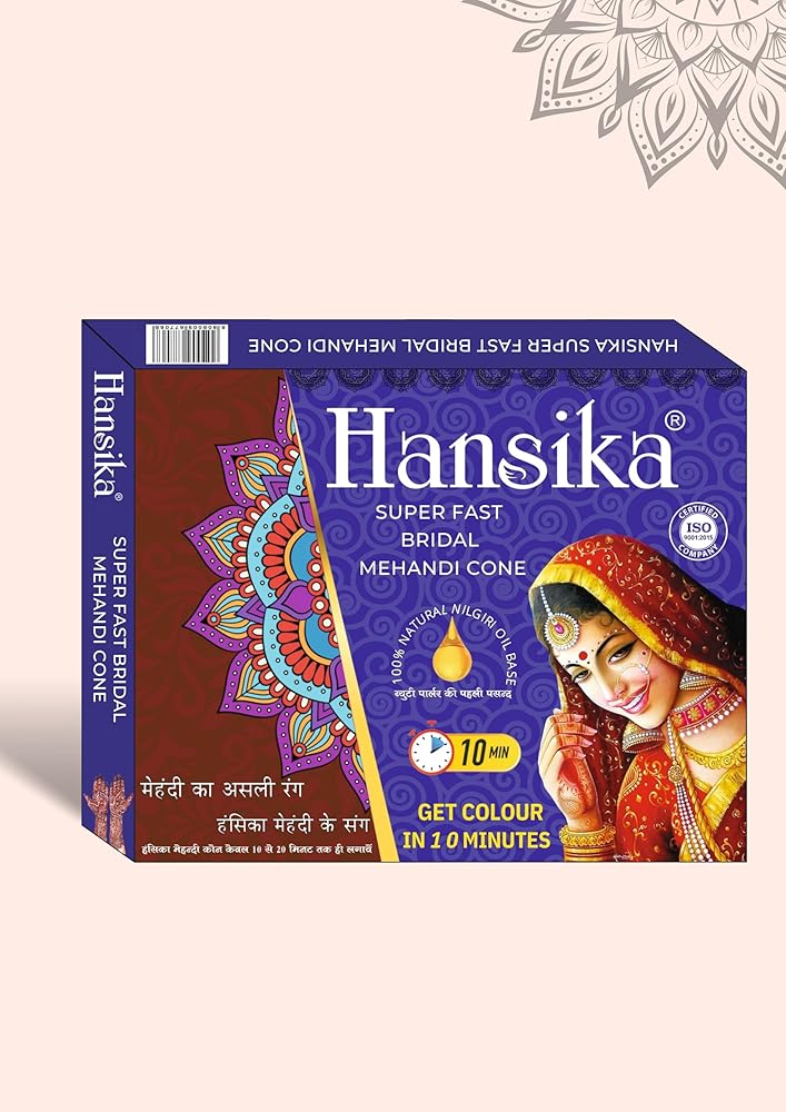 Hansika Bridal Mehandi Cone for Hand Designing, Henna Mehendi Cone, Bridal Mehndi Cones for Wedding, Dulhan Mehndi Cone, Henna Cone 1 box (24 Henna Cone)