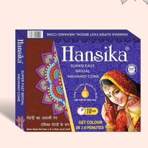 Hansika Bridal Mehandi Cone for Hand Designing, Henna Mehendi Cone, Bridal Mehndi Cones for Wedding, Dulhan Mehndi Cone, Henna Cone 1 box (12 Henna Cone)