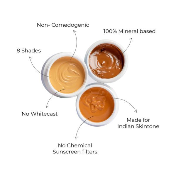 Harkoi Mineral Matte Sunscreen SPF35+ PA++++ Shade 4 for Medium with Yellow Undertone - (30g) - Harkoi