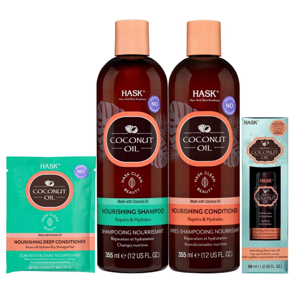 Hask Coconut Oil Hydration Kit (Shampoo, Conditioner, Hair Oil & Deep Conditioner) - Hask