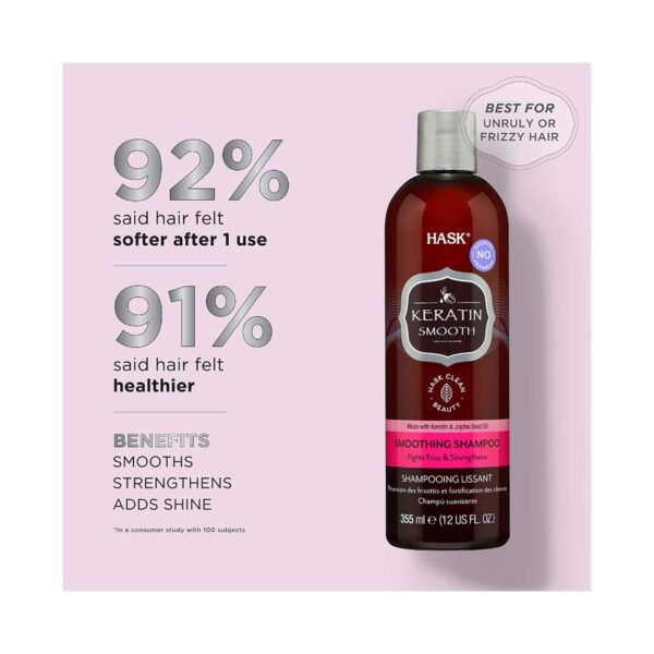 Hask Keratin Smoothing Shampoo (355 ml) - Hask