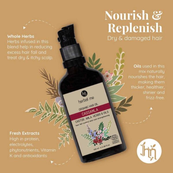 Herbal Me Cassamla Organic Hair Oil (100ml) - Herbal Me