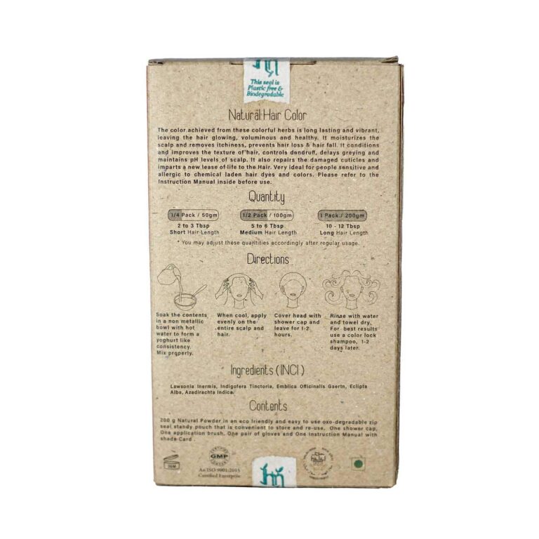 Herbal Me Certified Natural Henna Hair Color - Light Brown (200g) - Herbal Me
