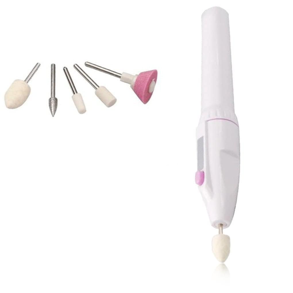 Hetarmi Electric Nails Decorator 7 In 1 Art Tip,Nail Filer Trimming Kit Salon Sharper Grinder Drill Machine with Polish Manicure Pedicure Grooming Tool Kit -Multicolour