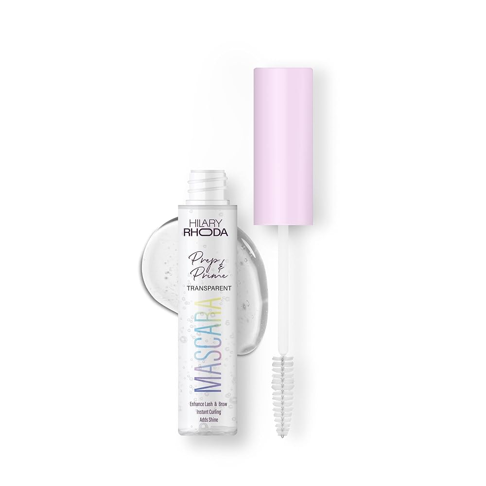 Hilary Rhoda Prep & Prime Transparent Mascara | Natural Look & Lash Transparent Mascara | Glossy & Shiny | Enhances Lash & Curl | Clump-Free & Clear Gel Formula- 10ml